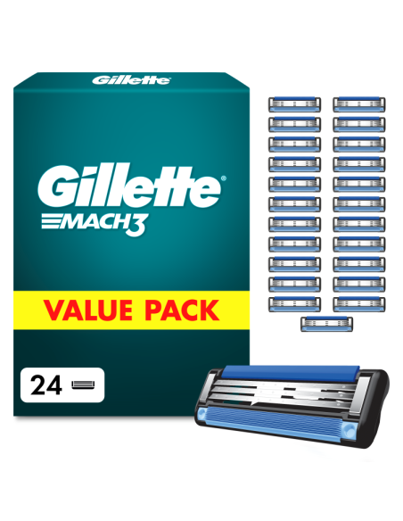 KAST 17 tk! Gillette Mach3 Raseerija Terad Meestele, 24 Vahetustera