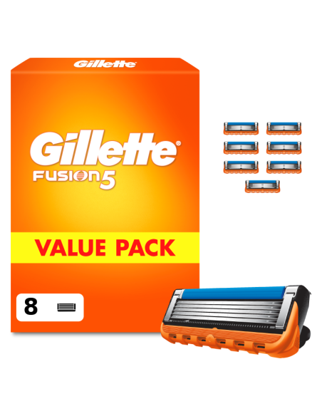 KAST 6 tk! Gillette Fusion5 Raseerija Terad Meestele, 8 Vahetustera