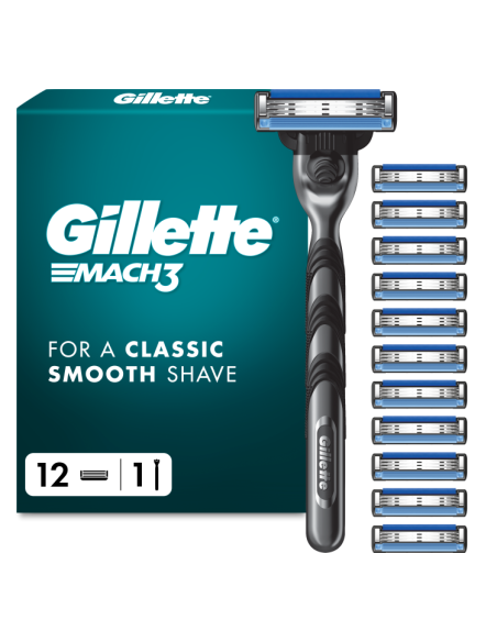 Gillette Mach3 Raseerija Meestele,12 Tera