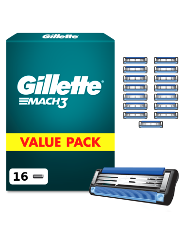 KAST 6 tk! Gillette Mach3 Meeste Varuterad, 16 tk