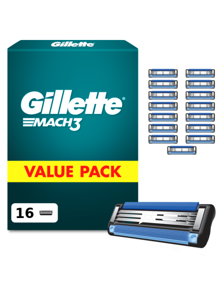 KAST 6 tk! Gillette Mach3 Meeste Varuterad, 16 tk