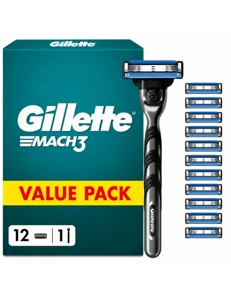 Gillette Mach3 Raseerija Meestele + 12 Tera
