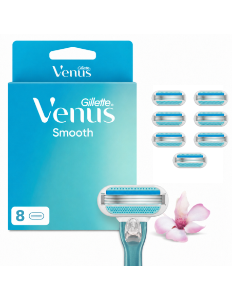 KAST 6 tk! Gillette Venus Smooth Raseerija Varuterad, 8 tk