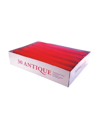 Antiikküünal 24,5cm 7,5h 30 tk punane