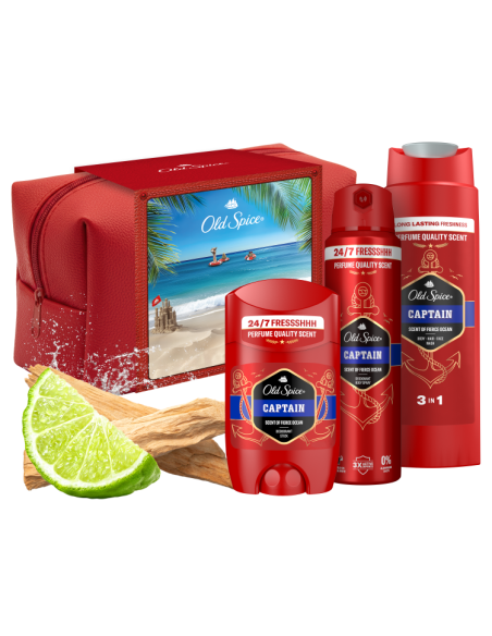 KAST 6 tk! Old Spice Captain kinkekott