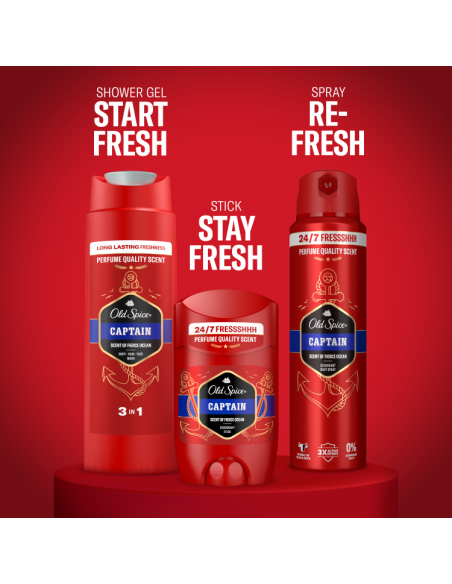 KAST 6 tk! Old Spice Captain kinkekott
