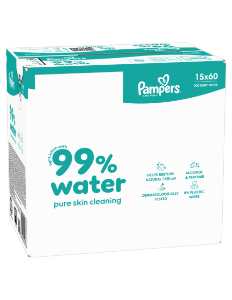 Pampers Aqua niisked beebisalvrätid 15 pk (900 tk)