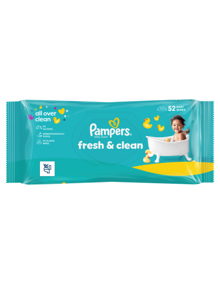 Pampers Fresh Clean Plastic Free niisked beebisalvrätid