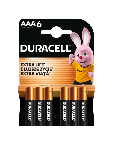Duracell patarei AAA/MN2400 6 tk