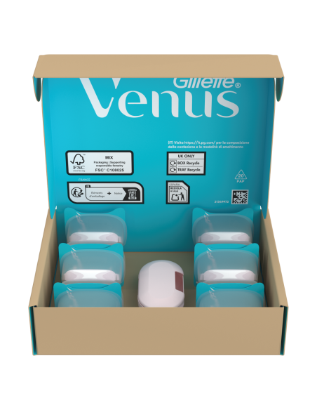 Gillette Venus Pro Smooth Sensitive, 10 Vahetustera, Terade Hoidik