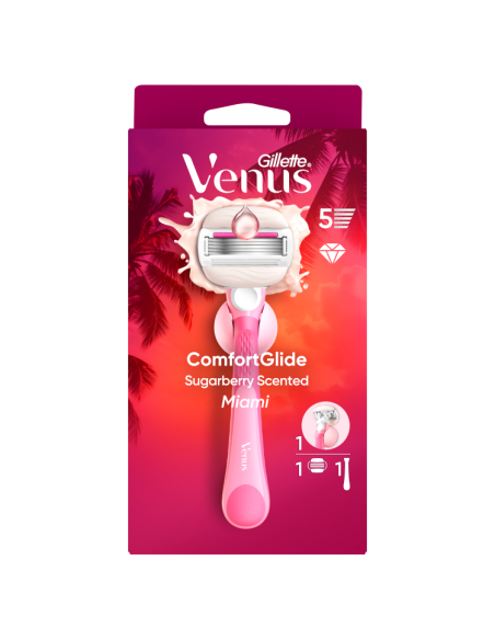 Gillette Venus ComfortGlide Sugarberry Miami Raseerija + Varutera 1 tk