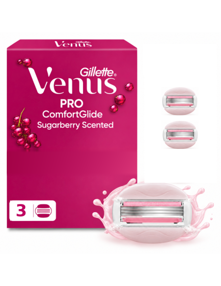 Gillette Venus ComfortGlide Sugarberry Miami Varuterad, 3 tk   