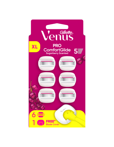 KAST 6 tk! Gillette Venus Pro Comfortglide Sugarberry 6 Vahetustera, Terade Hoidik
