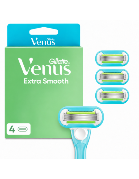 Gillette Venus Extra Smooth Raseerija Varuterad, 4 tk