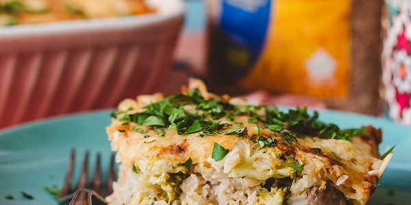 Ahjuvorm täisterariisi ja brokoliga