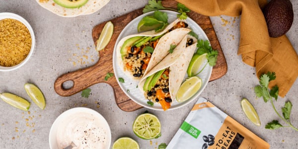 Takod mustade ubade ja röstitud kõrvitsaga