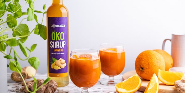 Porgandimahla kokteil ingverisiirupiga