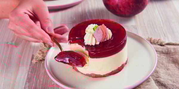 Granaatõuna ja valge šokolaadi Bavarois – Vicenzy ladyfingers maasika küpsistega